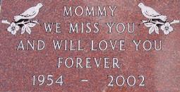 Red Granite Grave Marker